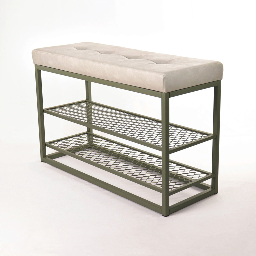 Sapateira Banco Sion Duo - Estofado Cinza